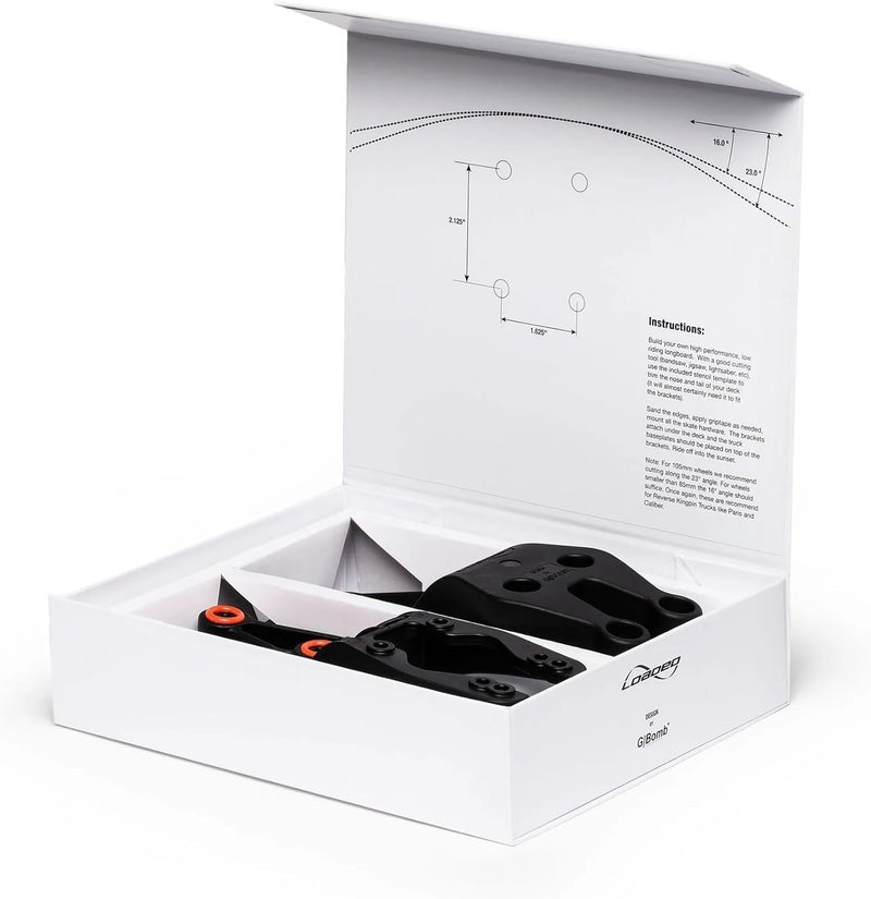 Loaded Boards نظام تثبيت شاحنة لوح التزلج Loaded Zee Bracket (مجموعة من 2 مع حلقات O) - معبأة - Image 3